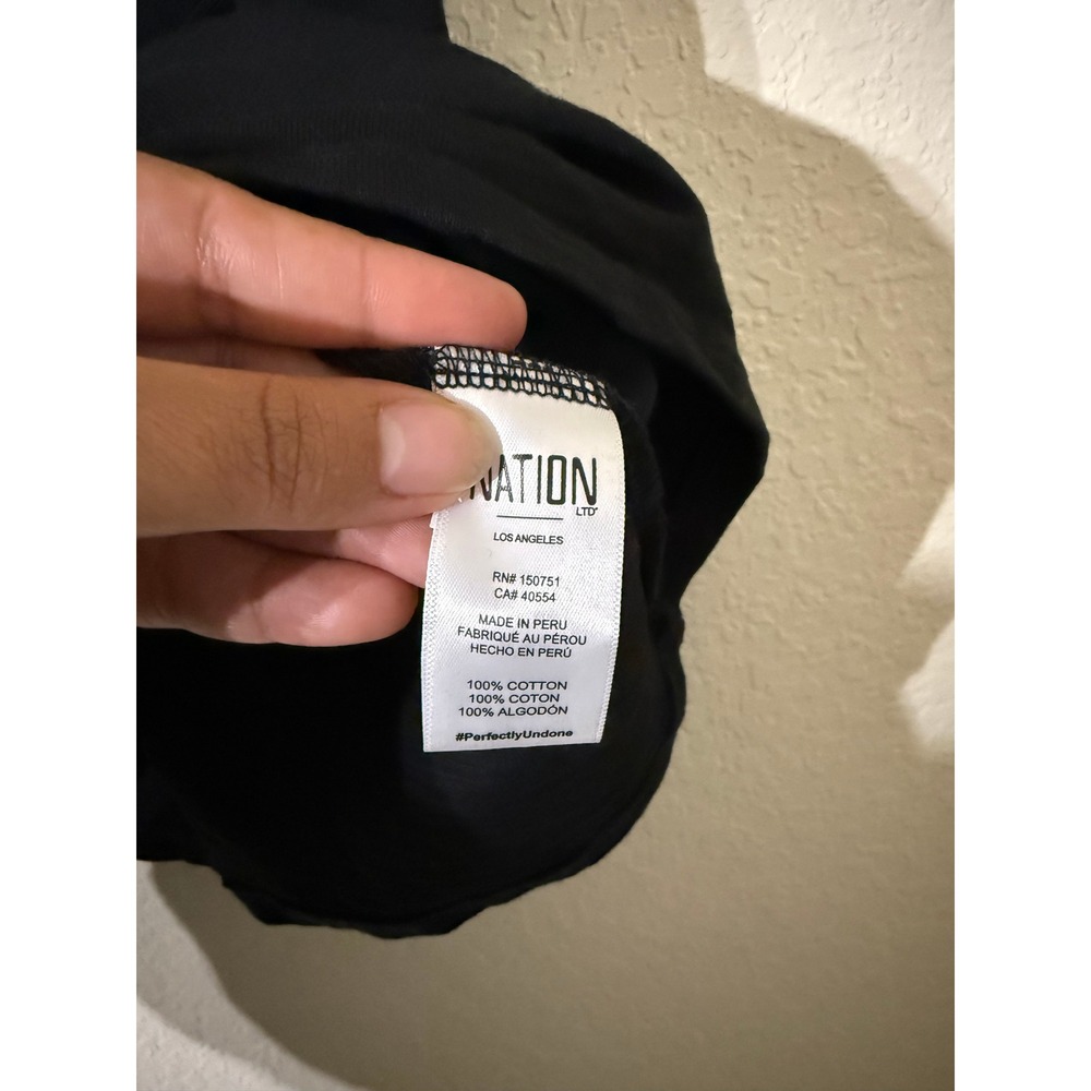 Nation Ltd Black Basic Crew Neck Short Sleeve Cot… - image 5